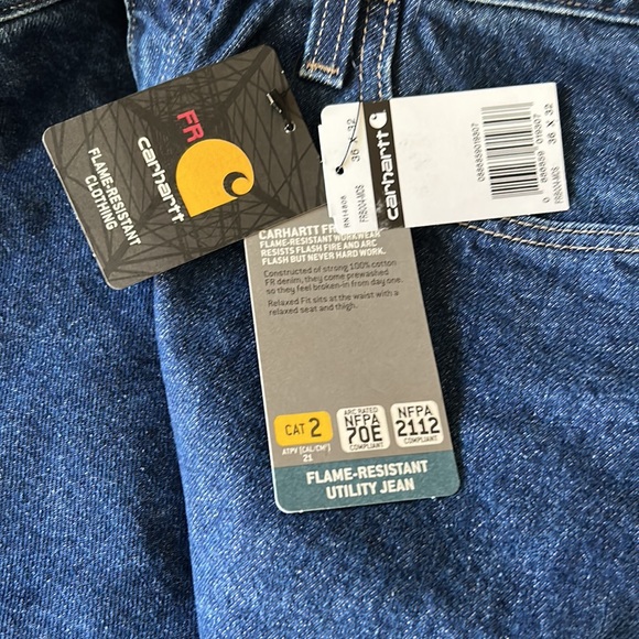 Men’s Carhartt FR  13 - Fame-Resistant Denim utility Jean new with tag - Picture 3 of 8